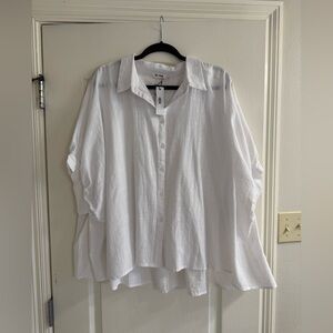 NWT White Button Down Blouse